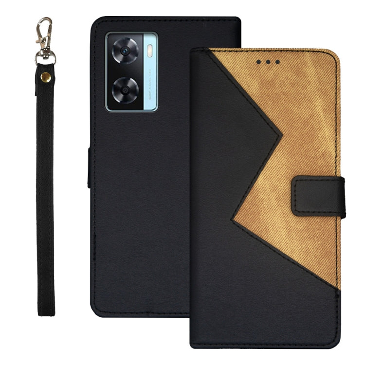 idewei Two-color Splicing Leather Phone Case, For OPPO A58 5G, For OPPO A77s, For Oukitel C19 Pro