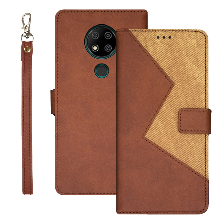 idewei Two-color Splicing Leather Phone Case, For OPPO A58 5G, For OPPO A77s, For Oukitel C19 Pro