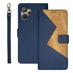idewei Two-color Splicing Leather Phone Case, For Realme 10 5G, For Tecno Pova 4, For ZTE Axon 30S