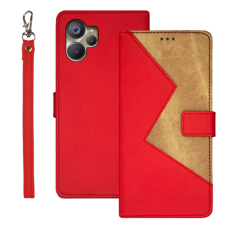 idewei Two-color Splicing Leather Phone Case, For Realme 10 5G, For Tecno Pova 4, For ZTE Axon 30S