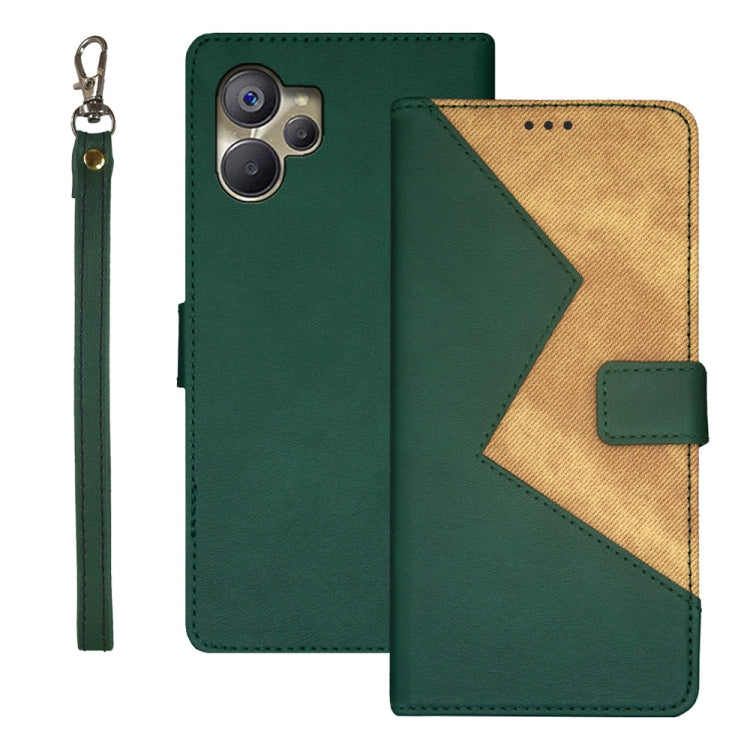 idewei Two-color Splicing Leather Phone Case, For Realme 10 5G, For Tecno Pova 4, For ZTE Axon 30S