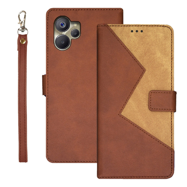 idewei Two-color Splicing Leather Phone Case, For Realme 10 5G, For Tecno Pova 4, For ZTE Axon 30S