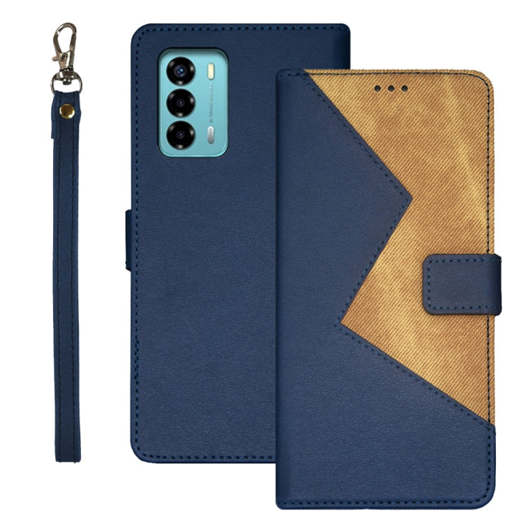 idewei Two-color Splicing Leather Phone Case, For ZTE Blade A72 4G, For Honor X40 GT