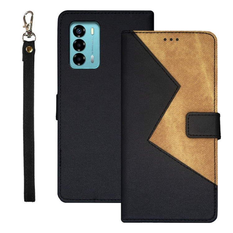 idewei Two-color Splicing Leather Phone Case, For ZTE Blade A72 4G, For Honor X40 GT