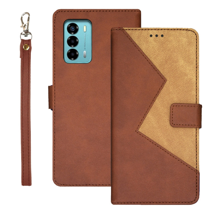 idewei Two-color Splicing Leather Phone Case, For ZTE Blade A72 4G, For Honor X40 GT