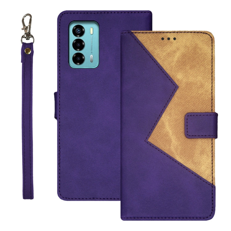 idewei Two-color Splicing Leather Phone Case, For ZTE Blade A72 4G, For Honor X40 GT