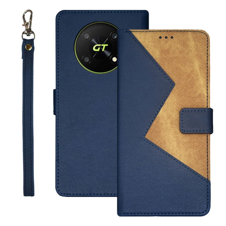 idewei Two-color Splicing Leather Phone Case, For ZTE Blade A72 4G, For Honor X40 GT
