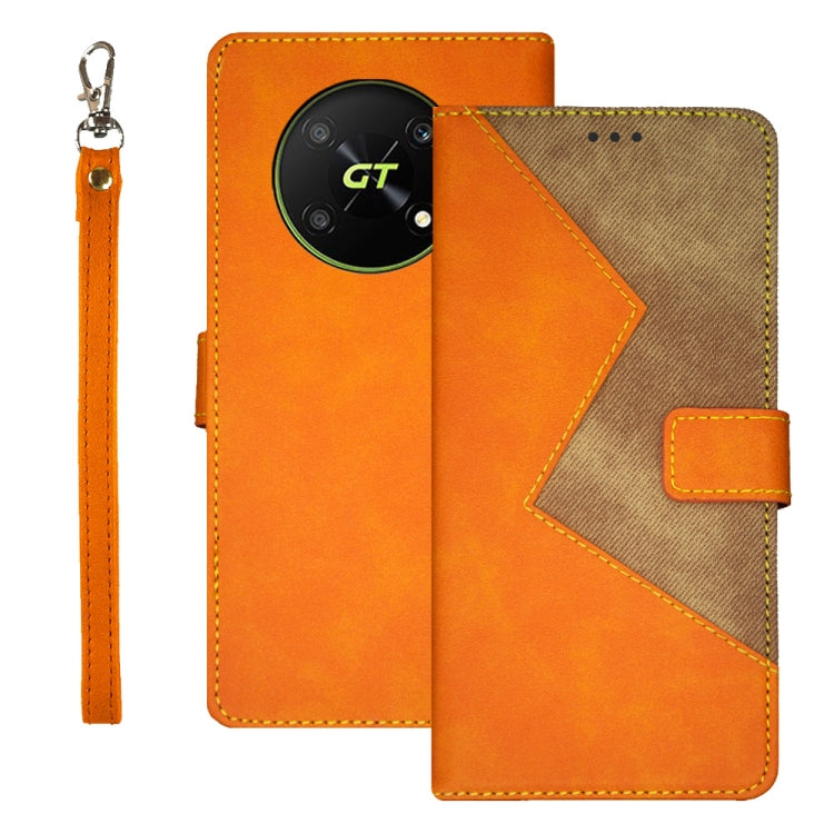 idewei Two-color Splicing Leather Phone Case, For ZTE Blade A72 4G, For Honor X40 GT
