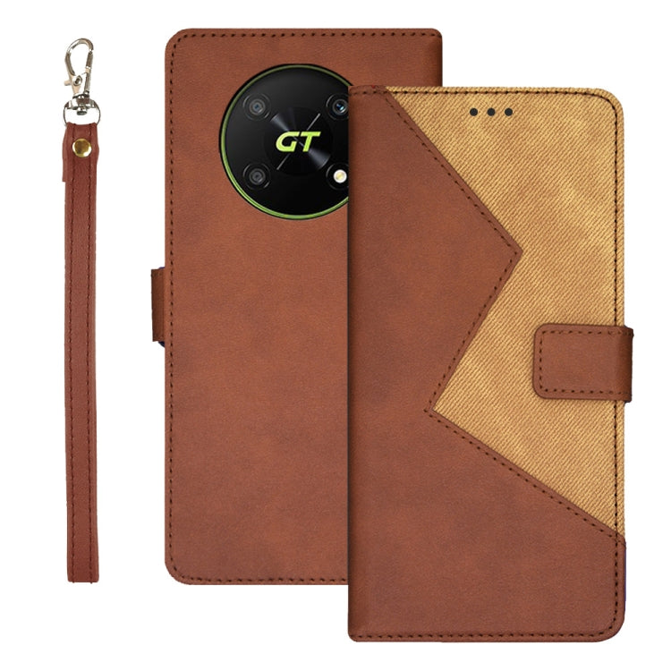 idewei Two-color Splicing Leather Phone Case, For ZTE Blade A72 4G, For Honor X40 GT