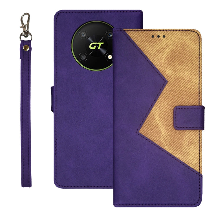idewei Two-color Splicing Leather Phone Case, For ZTE Blade A72 4G, For Honor X40 GT