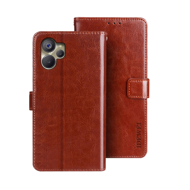 idewei Crazy Horse Texture Leather Phone Case, For Oukitel C19 Pro, For Realme 10 5G, For Tecno Pova 4