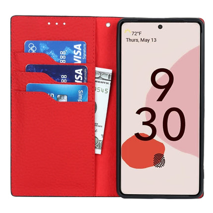 Litchi Texture Genuine Leather Phone Case, For Google Pixel 7 5G