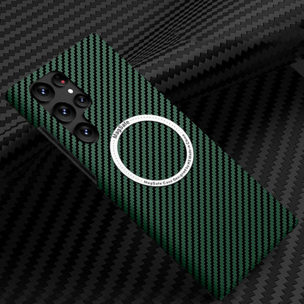 Carbon Fiber Texture MagSafe Magnetic Phone Case, For Samsung Galaxy S23 5G, For Samsung Galaxy S23+ 5G, For Samsung Galaxy S23 Ultra 5G