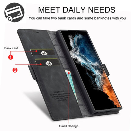 LC.IMEEKE Strong Magnetism Microfiber Leather Phone Case, For Samsung Galaxy S23 Ultra 5G