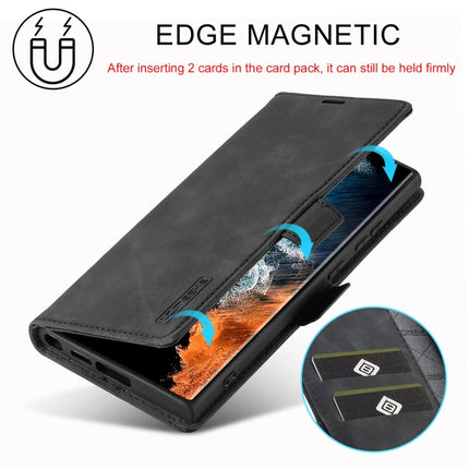 LC.IMEEKE Strong Magnetism Microfiber Leather Phone Case, For Samsung Galaxy S23 Ultra 5G