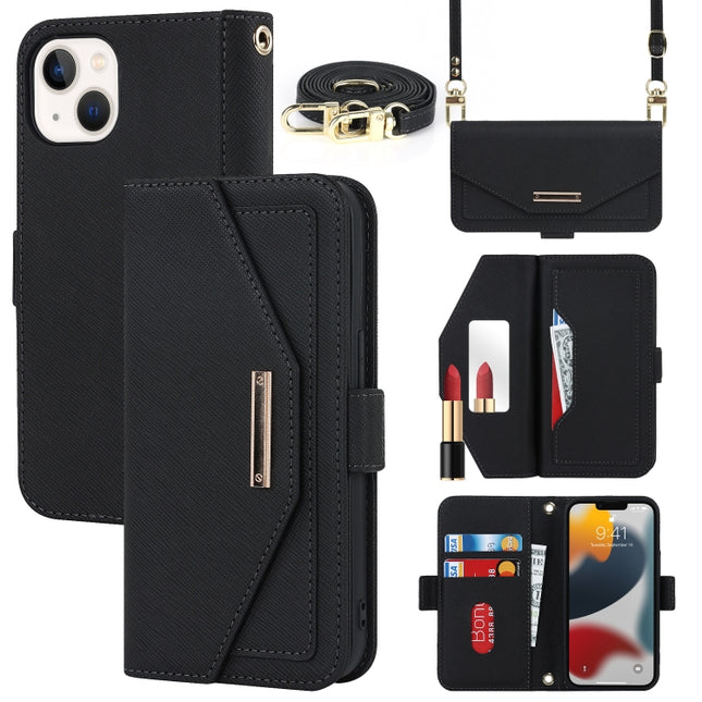 Cross Texture Lanyard Leather Phone Case, For iPhone 14 Pro Max, For iPhone 14 Pro, For iPhone 14, For iPhone 14 Plus