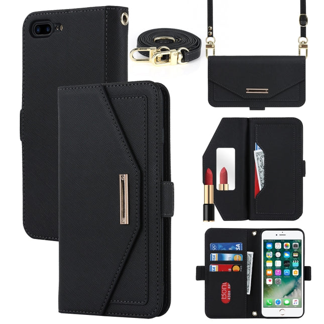 Cross Texture Lanyard Leather Phone Case, For iPhone 8 Plus / 7 Plus, For iPhone 13, For iPhone 11, For iPhone XR, For iPhone SE 2022 / SE 2020 / 8 / 7
