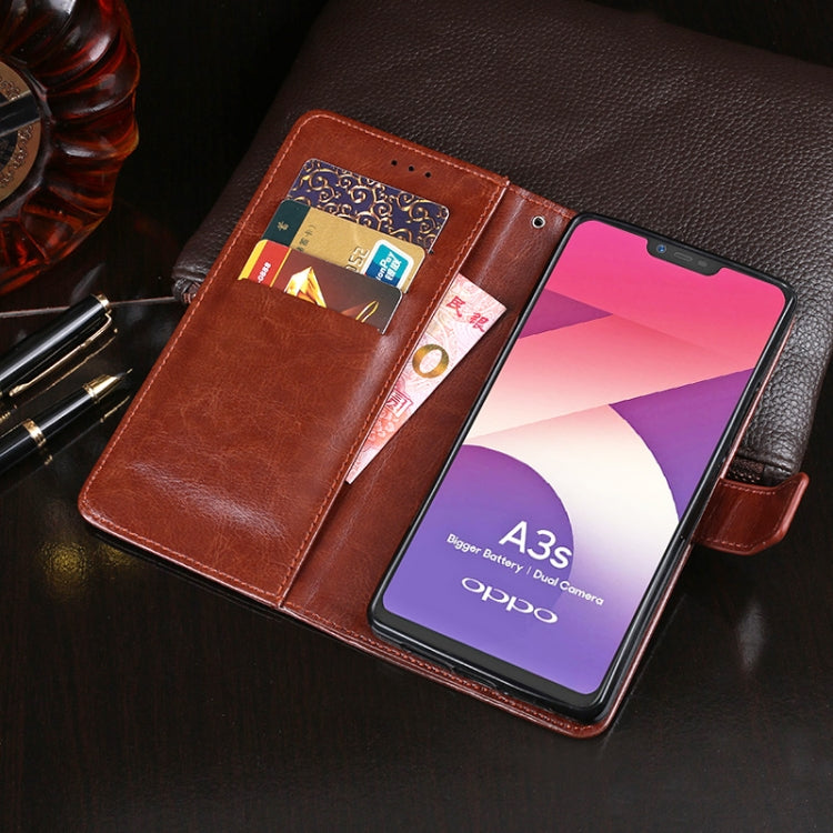 idewei Crazy Horse Texture Horizontal Flip Leather Case with Holder & Card Slots & Wallet, For OPPO A12E, For Galaxy A31, For Galaxy M11