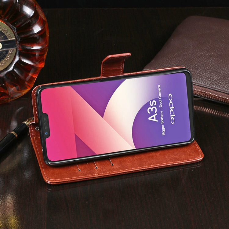 idewei Crazy Horse Texture Horizontal Flip Leather Case with Holder & Card Slots & Wallet, For OPPO A12E, For Galaxy A31, For Galaxy M11
