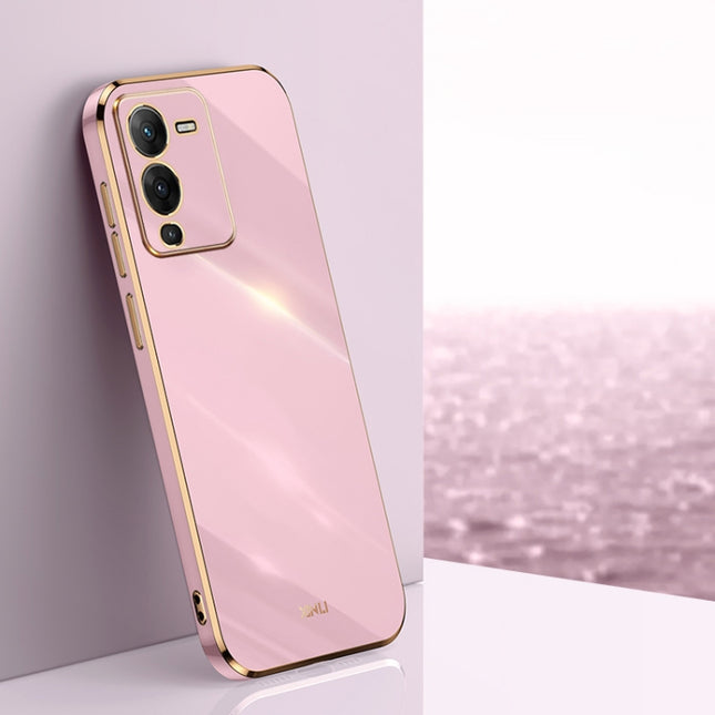 XINLI Straight Edge 6D Electroplate TPU Phone Case, For vivo S15 Pro, For vivo T2x, For vivo V25