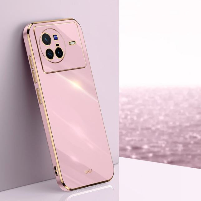 XINLI Straight Edge 6D Electroplate TPU Phone Case, For vivo X80, For vivo X80 Pro, For vivo X90 5G