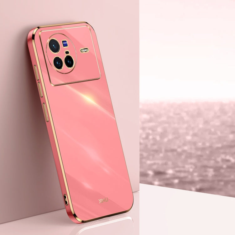 XINLI Straight Edge 6D Electroplate TPU Phone Case, For vivo X80, For vivo X80 Pro, For vivo X90 5G