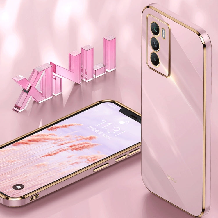 XINLI Straight Edge 6D Electroplate TPU Phone Case, For vivo X80, For vivo X80 Pro, For vivo X90 5G