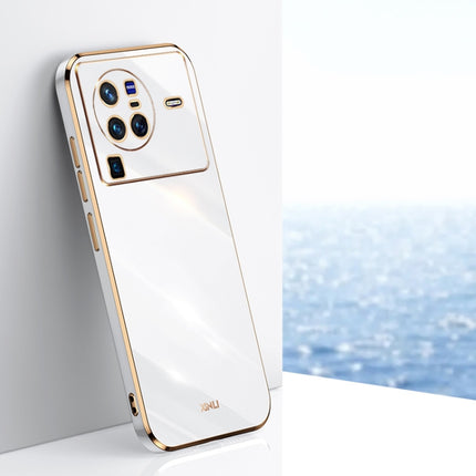 XINLI Straight Edge 6D Electroplate TPU Phone Case, For vivo X80, For vivo X80 Pro, For vivo X90 5G