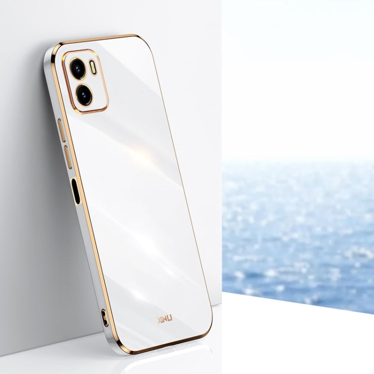 XINLI Straight Edge 6D Electroplate TPU Phone Case, For vivo Y10, For vivo Y16 4G, For vivo Y22s
