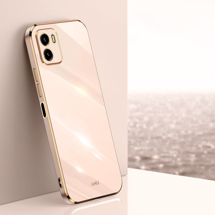 XINLI Straight Edge 6D Electroplate TPU Phone Case, For vivo Y10, For vivo Y16 4G, For vivo Y22s