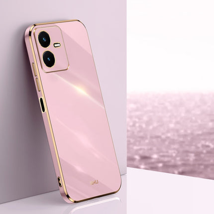 XINLI Straight Edge 6D Electroplate TPU Phone Case, For vivo Y10, For vivo Y16 4G, For vivo Y22s