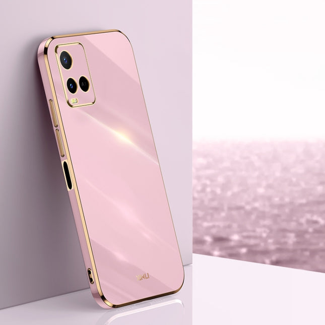 XINLI Straight Edge 6D Electroplate TPU Phone Case, For vivo Y32 4G, For vivo Y33s Global, For vivo Y35 4G