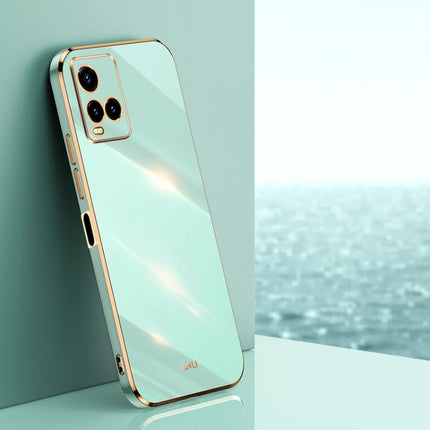 XINLI Straight Edge 6D Electroplate TPU Phone Case, For vivo Y32 4G, For vivo Y33s Global, For vivo Y35 4G