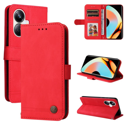 Skin Feel Life Tree Metal Button Leather Phone Case, For Huawei nova Y61, For Realme 10 4G Global, For Realme 10 Pro 5G, For Realme 10 Pro+ 5G