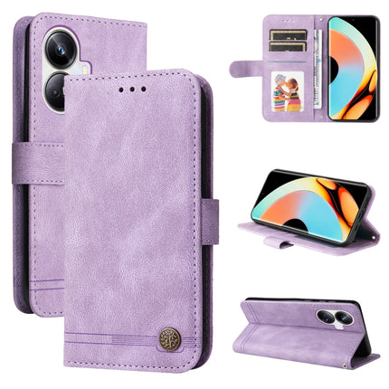 Skin Feel Life Tree Metal Button Leather Phone Case, For Huawei nova Y61, For Realme 10 4G Global, For Realme 10 Pro 5G, For Realme 10 Pro+ 5G