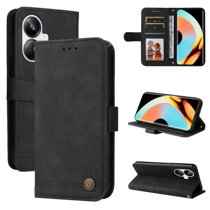 Skin Feel Life Tree Metal Button Leather Phone Case, For Huawei nova Y61, For Realme 10 4G Global, For Realme 10 Pro 5G, For Realme 10 Pro+ 5G