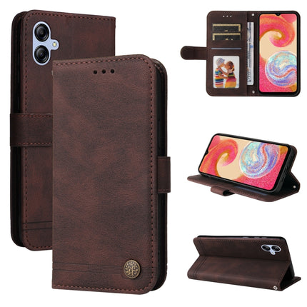 Skin Feel Life Tree Metal Button Leather Phone Case, For Samsung Galaxy A04e, For Samsung Galaxy A34 5G