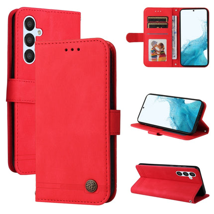 Skin Feel Life Tree Metal Button Leather Phone Case, For Samsung Galaxy A04e, For Samsung Galaxy A34 5G
