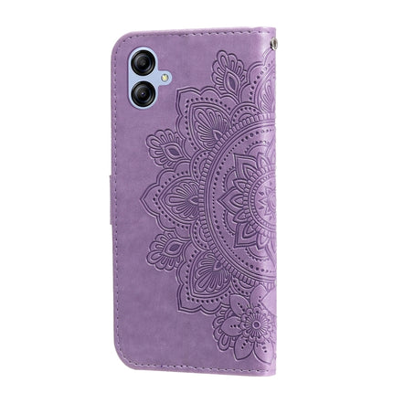 7-petal Flowers Embossing Leather Phone Case, For Samsung Galaxy A04e, For Samsung Galaxy A34 5G