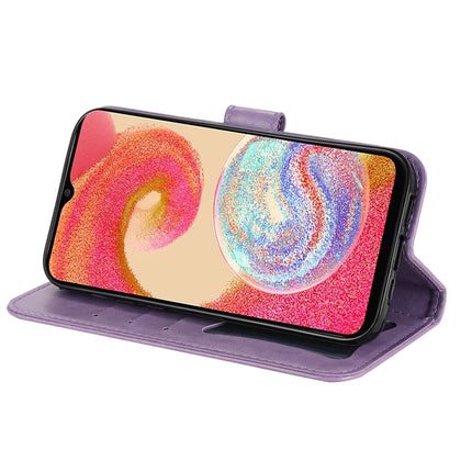 7-petal Flowers Embossing Leather Phone Case, For Samsung Galaxy A04e, For Samsung Galaxy A34 5G
