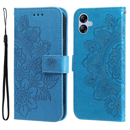 7-petal Flowers Embossing Leather Phone Case, For Samsung Galaxy A04e, For Samsung Galaxy A34 5G