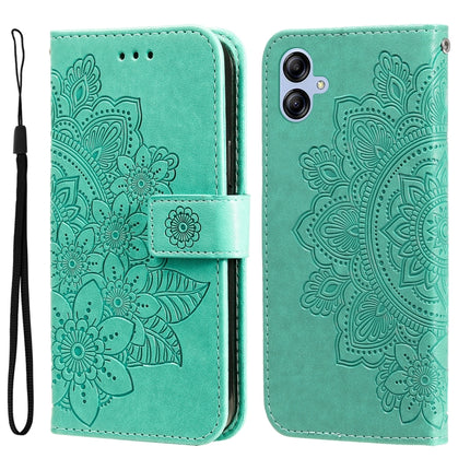 7-petal Flowers Embossing Leather Phone Case, For Samsung Galaxy A04e, For Samsung Galaxy A34 5G