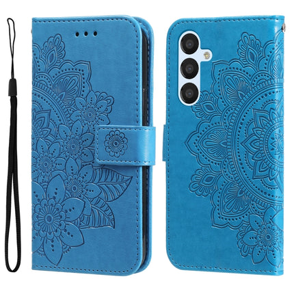 7-petal Flowers Embossing Leather Phone Case, For Samsung Galaxy A04e, For Samsung Galaxy A34 5G