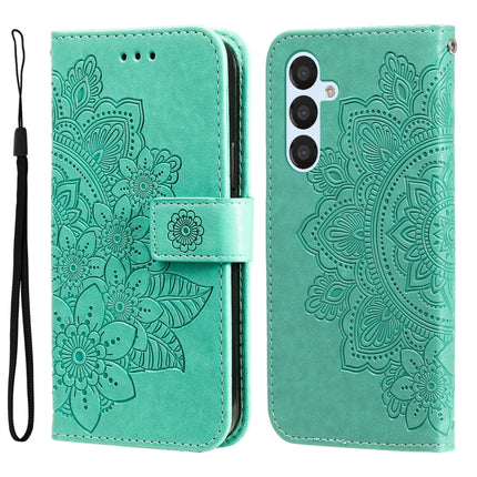7-petal Flowers Embossing Leather Phone Case, For Samsung Galaxy A04e, For Samsung Galaxy A34 5G