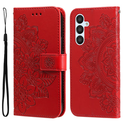7-petal Flowers Embossing Leather Phone Case, For Samsung Galaxy A04e, For Samsung Galaxy A34 5G