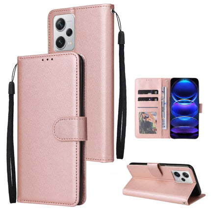 Multifunctional 3 Card Slots Leather Phone Case, For Xiaomi Redmi Note 12 Pro+ China