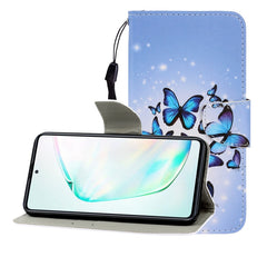 Colored Drawing Horizontal Flip Leather Case with Holder & Card Slot & Wallet, For Galaxy A81
