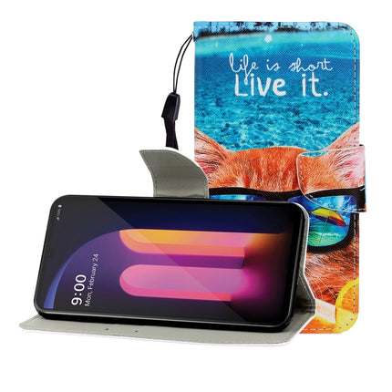 Colored Drawing Horizontal Flip Leather Case with Holder & Card Slot & Wallet