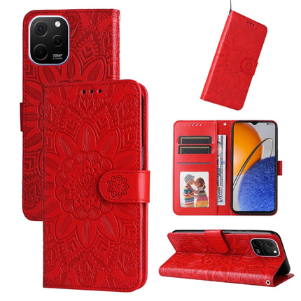 Embossed Sunflower Leather Phone Case, For Huawei nova Y61, For Realme 10 4G Global, For Realme 10 Pro 5G, For Realme 10 Pro+ 5G