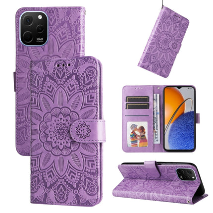 Embossed Sunflower Leather Phone Case, For Huawei nova Y61, For Realme 10 4G Global, For Realme 10 Pro 5G, For Realme 10 Pro+ 5G